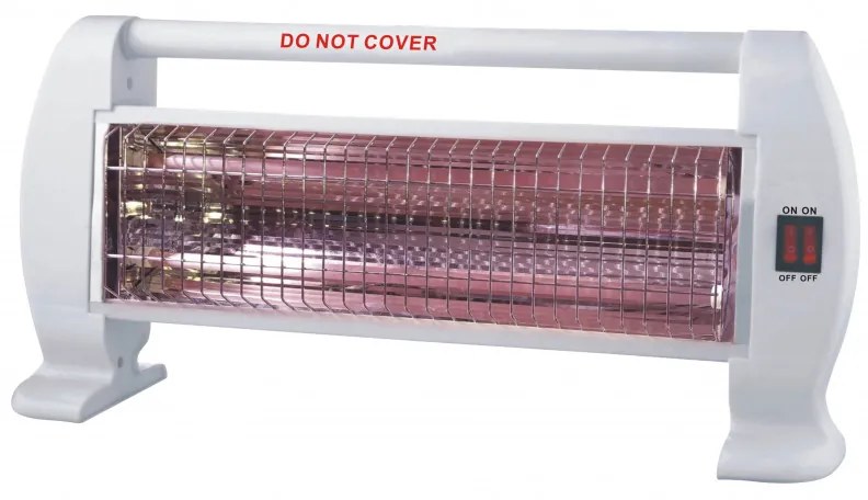 Resigilat: Radiator cu quartz Rosberg R51972D, 1000W, 2 tuburi, 2 trepte, Protectie la rasturnare, Alb