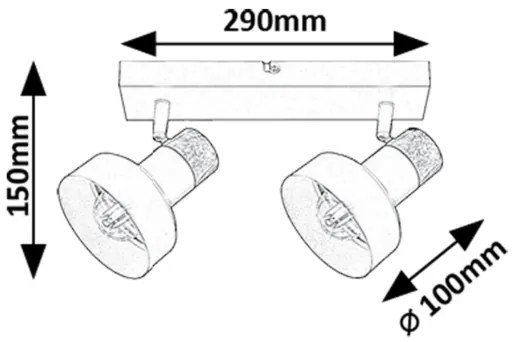 Spot Rabalux 73056 SASKIA 2xE14/15W/230V