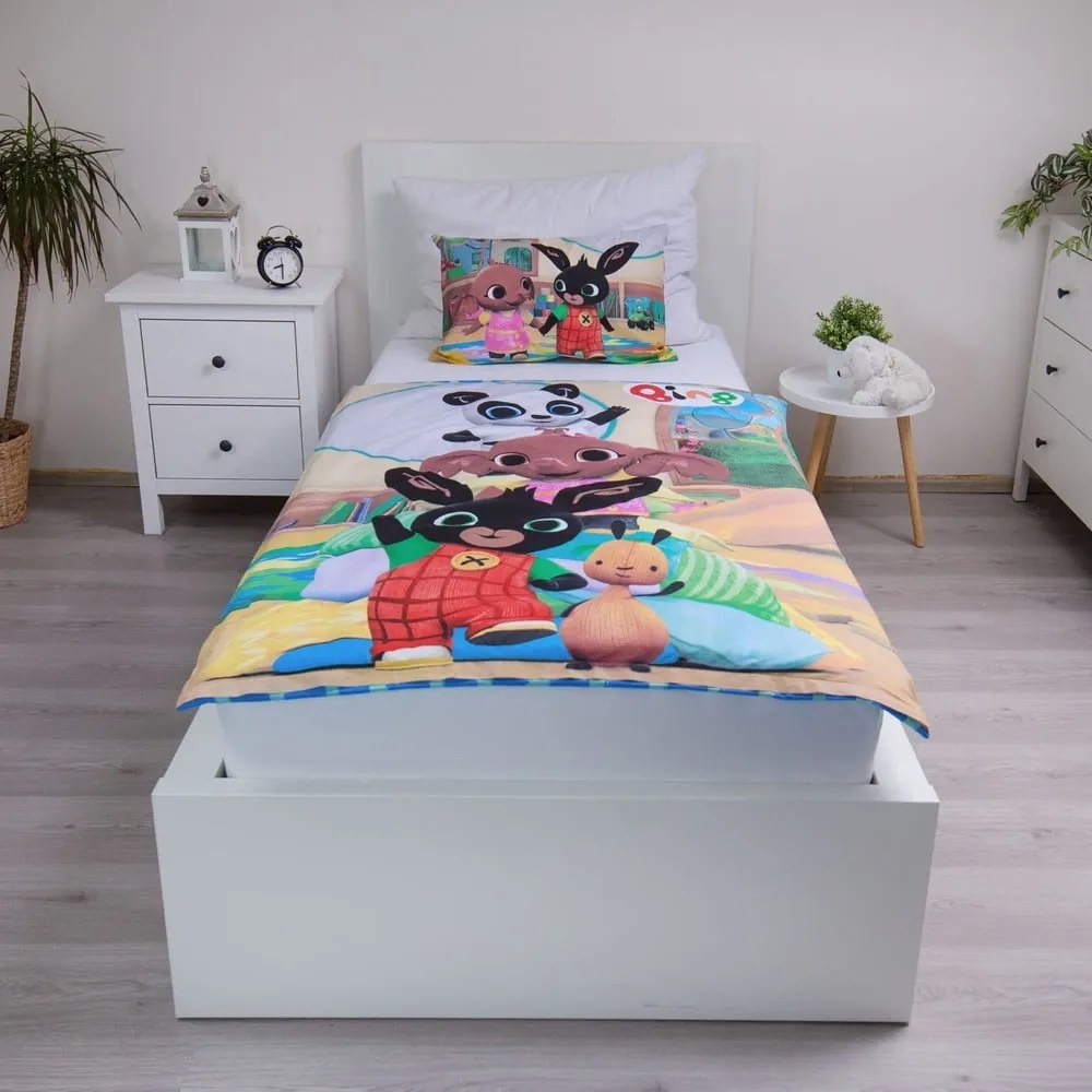 Lenjerie de pat pentru copii din bumbac pentru pătuț 100x135 cm Bing Bunny "Tower" – Jerry Fabrics