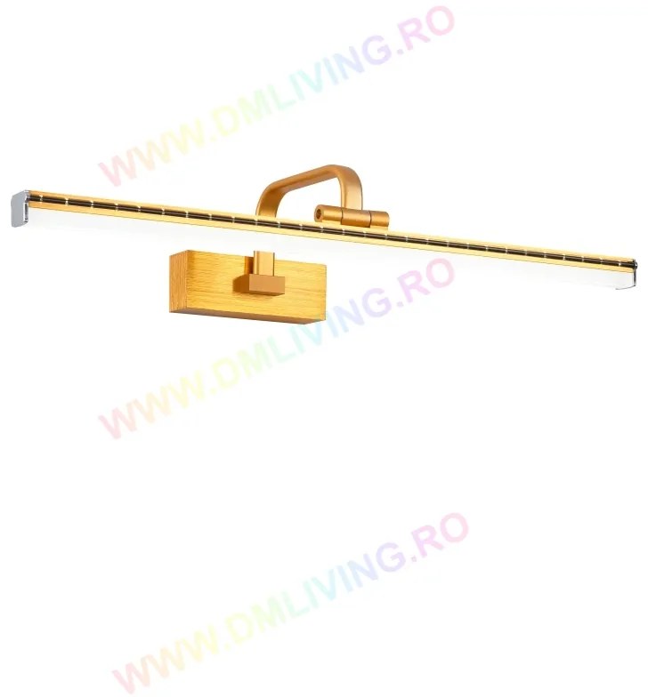 Corp LED pentru Baie, Design Clasic și Premium, Auriu DM1309GD, 58cm și 36W – Iluminat Eficient pentru Camere și Baie