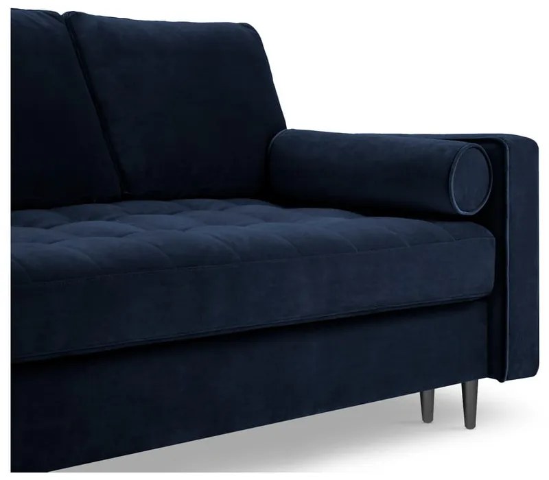 Canapea extensibilă din catifea Milo Casa Santo, albastru