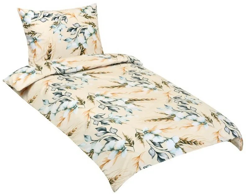 Lenjerie de pat din bumbac Bellatex Klas bej, 140 x 200 cm, 70 x 90 cm