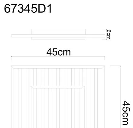 Plafoniera LED riflaj MDF cu efect de lemn WOODY 45x45cm