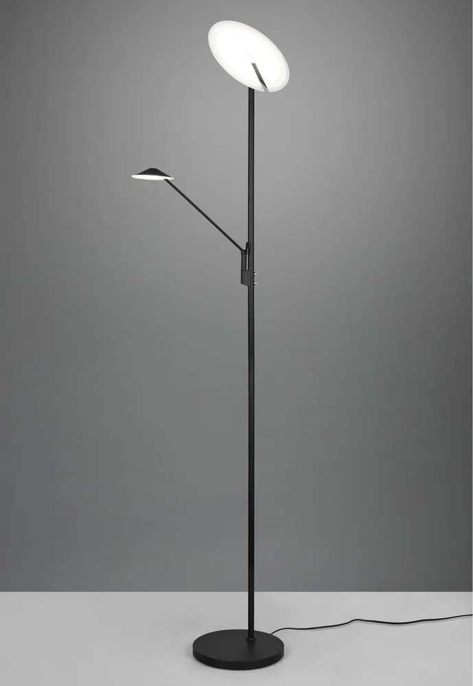 Lampadar negru mat LED cu intensitate reglabilă (înălțime 180 cm) Brantford – Trio
