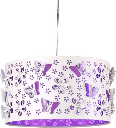 Lustră pe cablu ONLI TITILLA 1xE27/22W/230V mov/alb