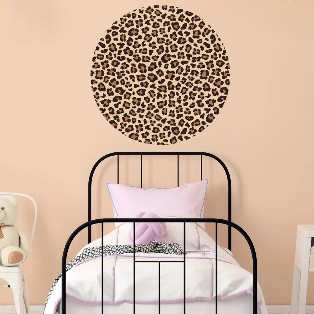 PIPPER. Autocolant circular de perete „Model de leopard” mărimea: 60cm