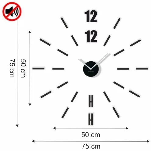 Ceas de perete decorativ cu oglindă
