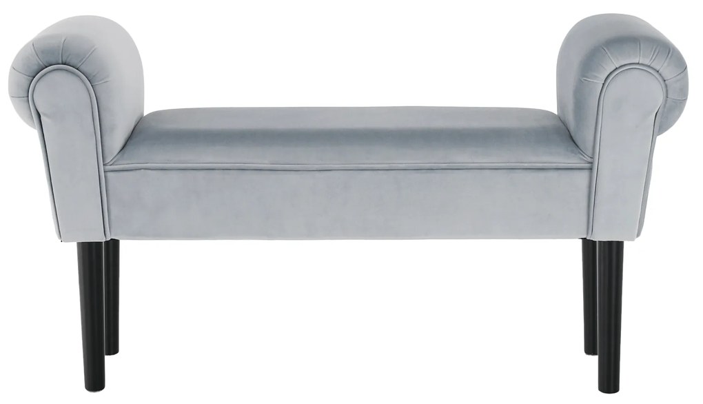 Bancă, catifea Velvet, gri deschis/negru, BURDA