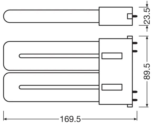 Tub LED fluorescent Osram 2G10/12W/230V 3000K