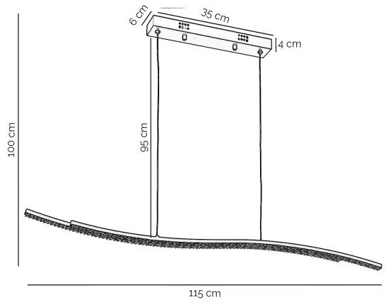Lustră LED pe cablu ONLI ONDA LED/30W/230V 4000K negru