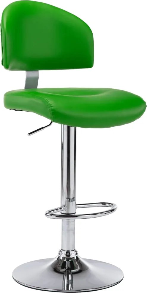 vidaXL Scaun de bar, verde, piele ecologică