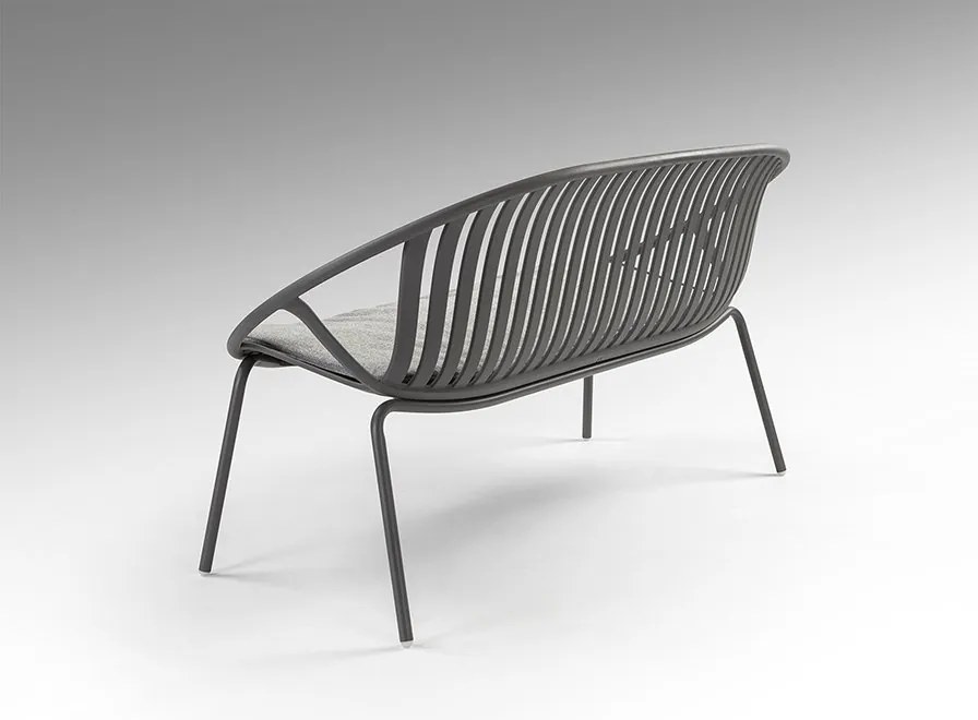 Set mobilier de exterior din 4 piese Saori gri inchis