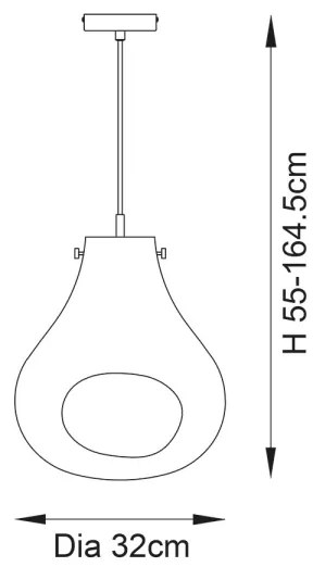 Lustră pe cablu Endon 99791 EUROPA 1xE27/10W/230V albastru
