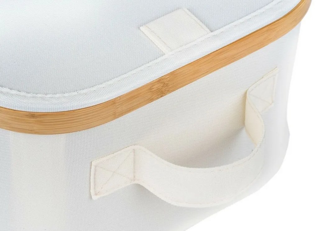 Cutie de depozitare G21 30 x 15 x 15 cm, dinbambus cu capac, bejz