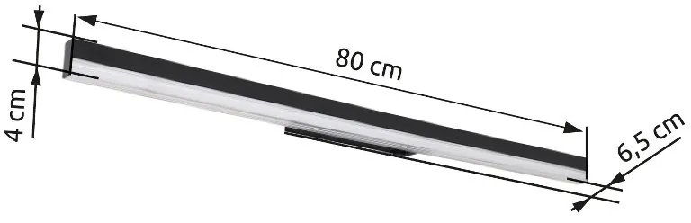 Aplica LED de perete moderna SALLO negru