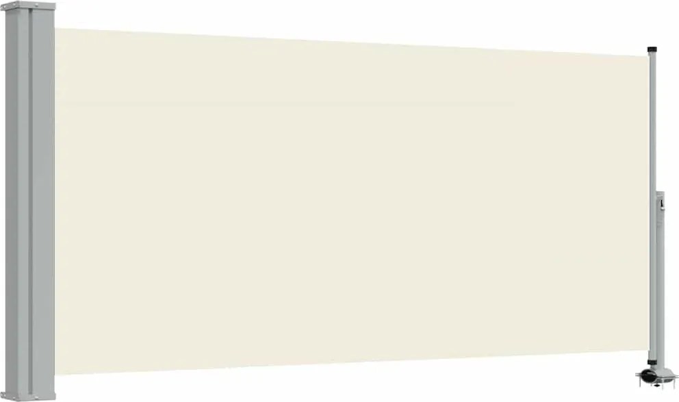 vidaXL Copertină laterală retractabilă de terasă, crem, 120 x 300 cm