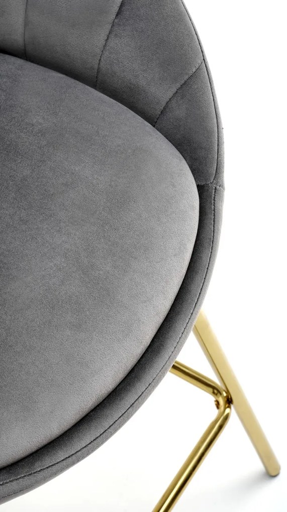 Scaun de bar H112 velvet gri