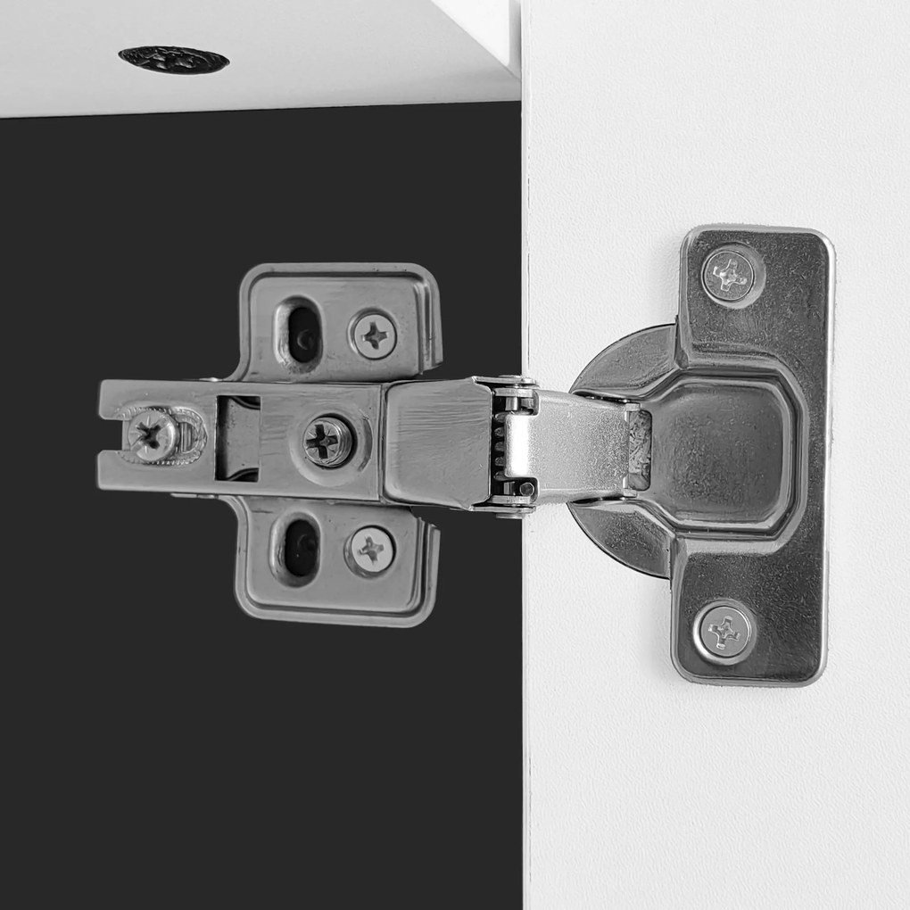 Comodă TV cu dulap jos, bandă LED, 170x30x39 cm, Alb