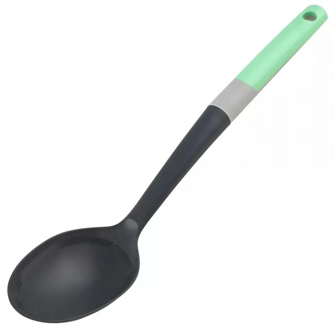 Lingura pentru servire Tasty Go Green 678096, Maner moale, 34 cm, Plastic, Verde