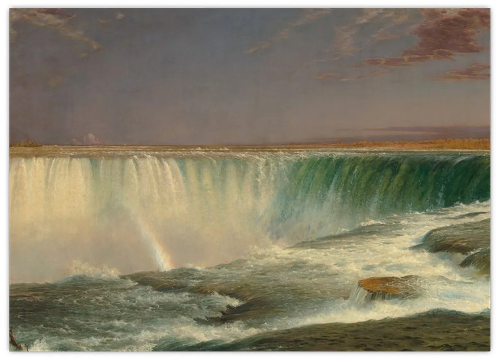 Tablou pe sticlă - Frederic Edwin Church, Niagara, reproducere (70x50 cm)