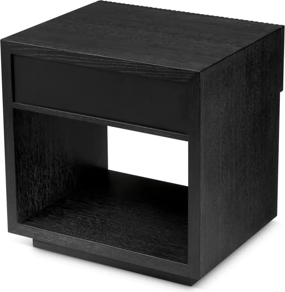 Noptiera design LUX, Furnir de stejar gri carbune, Dimitrios