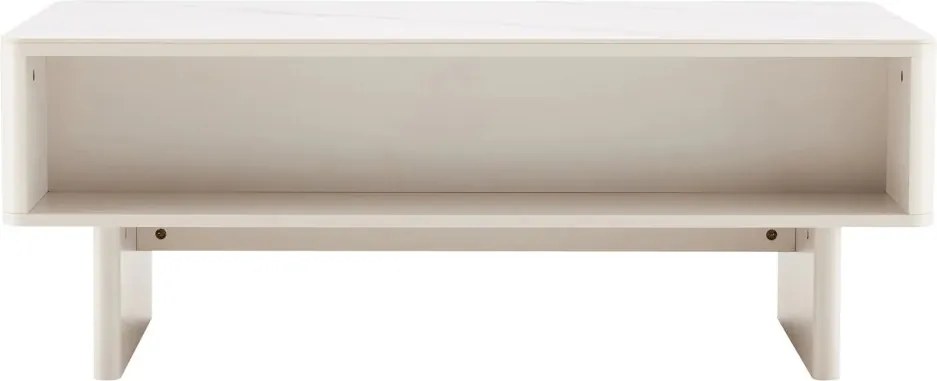 Masuta de cafea cu blat ceramic SAVOY 120cm alb