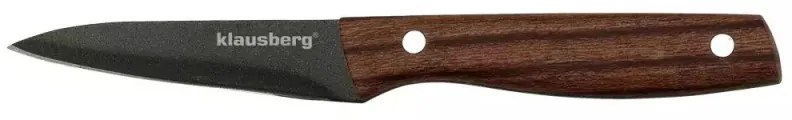 Set de cuțite cu suport Klausberg KB 7616, 6 piese, oțel inoxidabil, maro/gri
