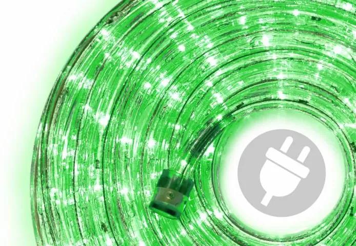 Cablu luminos LED - 480 becuri, 20 m, verde
