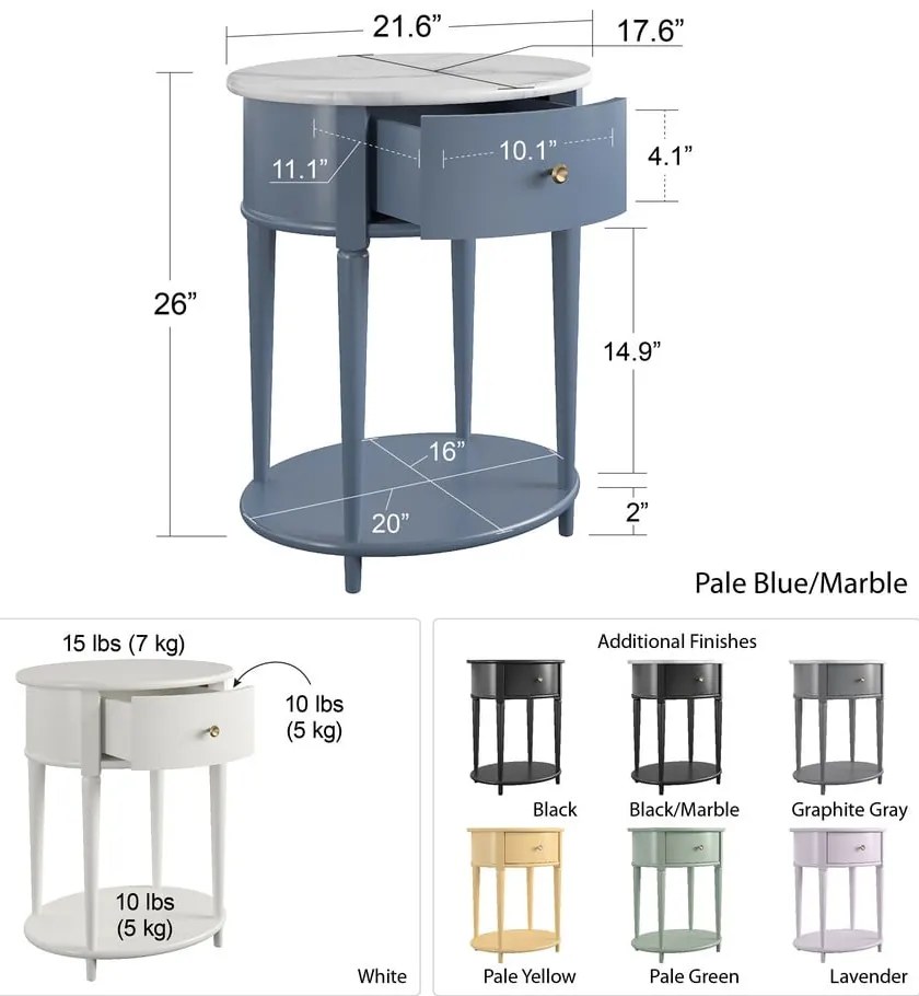 Noptieră mov lavandă Aurora – Støraa