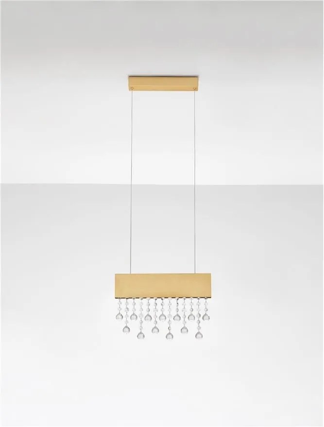 Lustra LED suspendata stil elegant CRISTA aurie