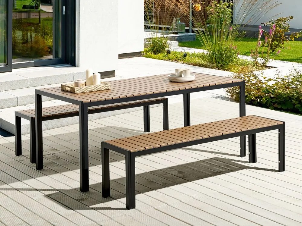 Set mobilier de grădină Narza (lemn deschis). 1081641