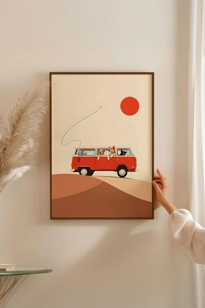 Pictură decorativă înrămată în MDF, Wallity, Culoare: Multicolor