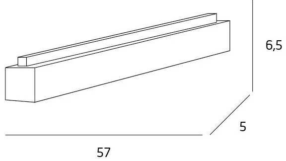 Plafonieră LED MAXLIGHT C0124 LINEAR LED/18W/230V 57 cm alb