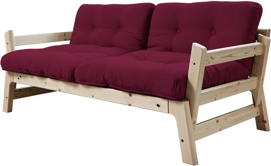 Canapea variabilă Karup Design Step Natural/Light Bordeaux