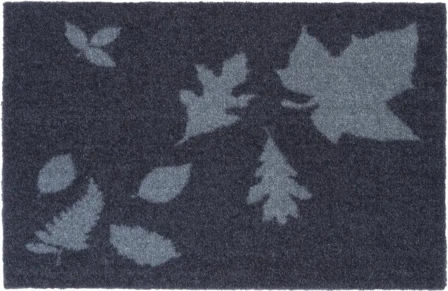 Covoraș intrare Tica copenhagen Mega Leafes, 40 x 60 cm, albastru-gri