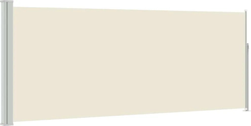 vidaXL Copertină laterală retractabilă, crem, 120x300 cm