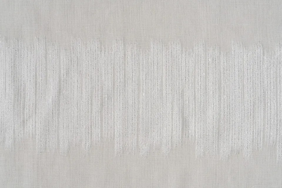 Perdea Mendola Interior, Venice, 140x260 cm, poliester, alb/argintiu