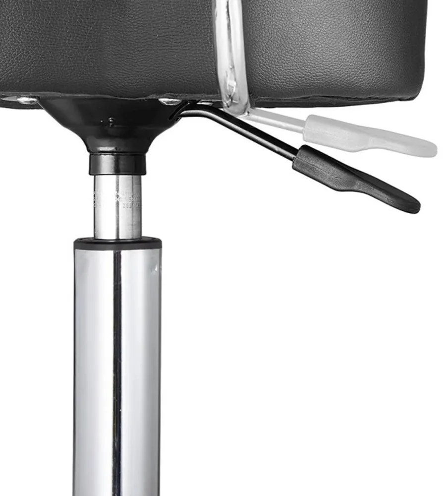 Scaun cosmetic cu spatar, negru