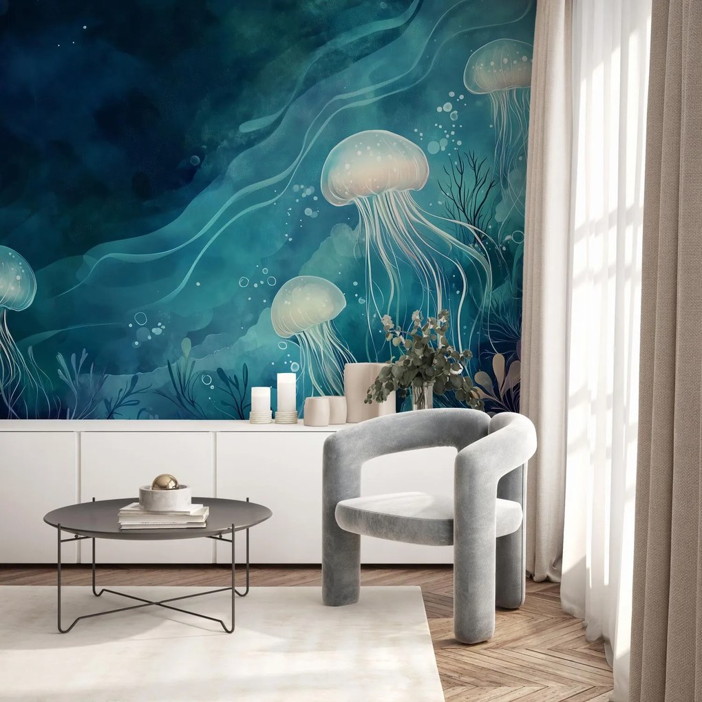 Fototapet - Meduze albastre (147x102 cm)