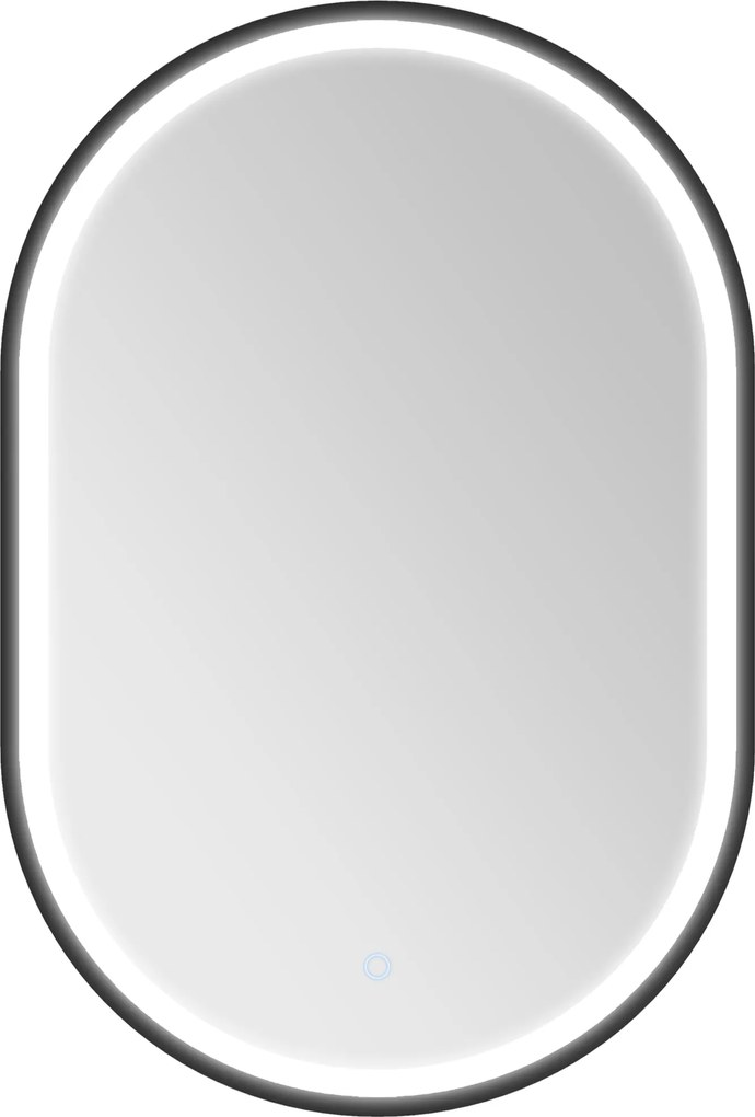 HOMCOM Oglindă baie iluminare LED 50x70cm, oglindă iluminată de perete cu comutator tactil, lumină 3 culori | Aosom Romania