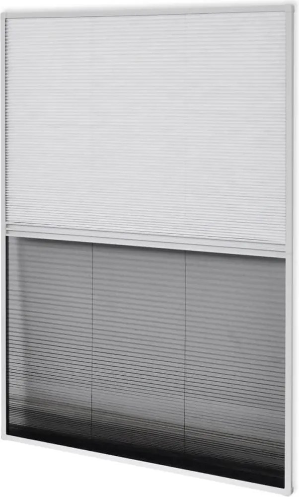 vidaXL Ecran insecte pentru ferestre, cu umbrar, aluminiu, 80x100 cm