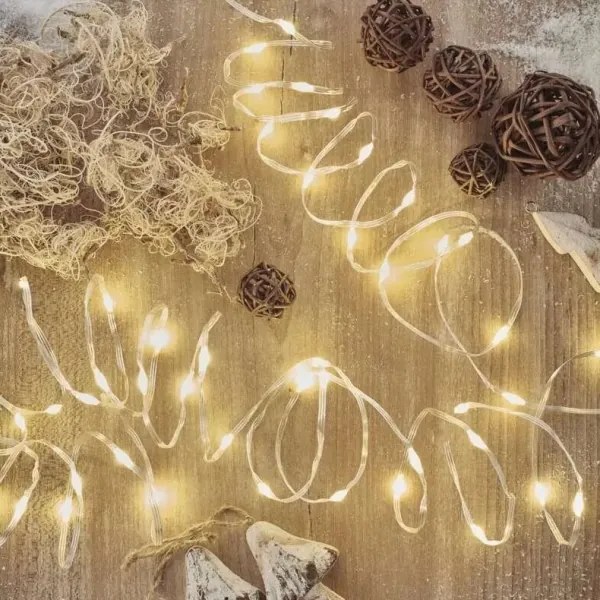 Ghirlandă luminoasă de exterior 120 LED/17 m, IP44, alb cald