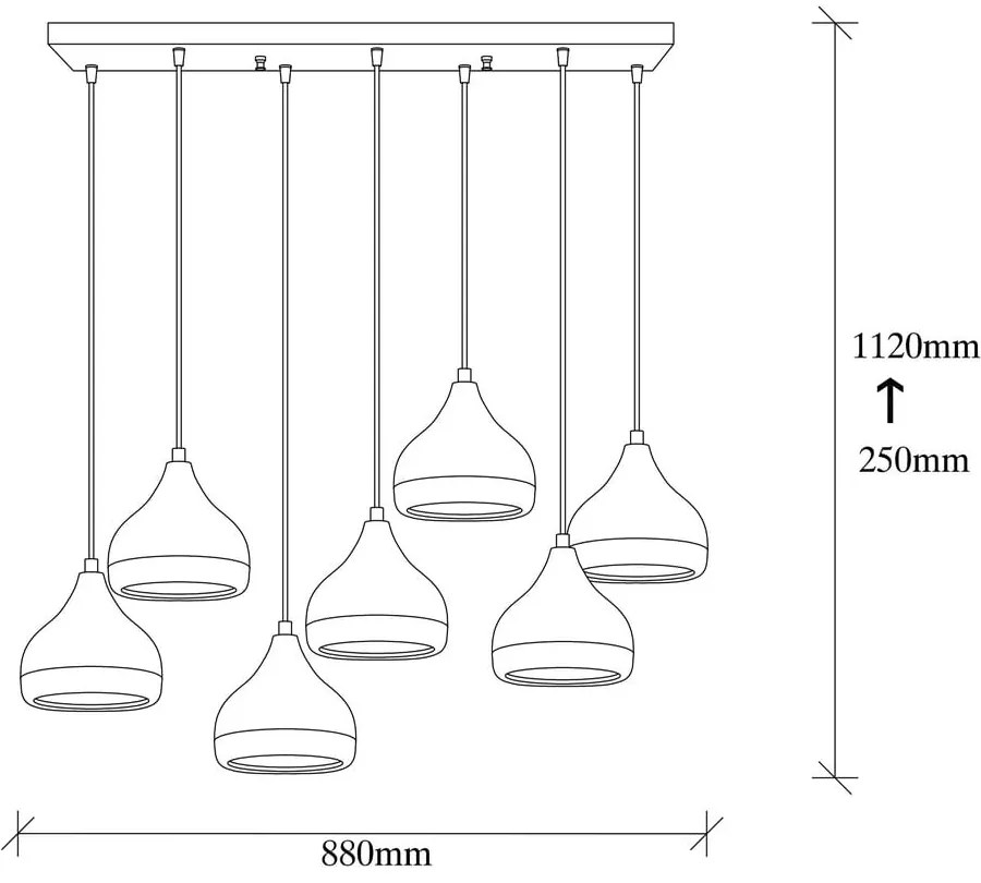 Lustră neagră/arămie cu abajur din metal Yildo – Opviq lights