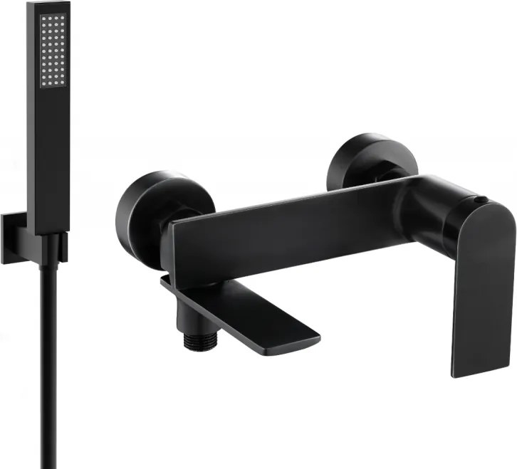 Mexen Zero R02 baterie cadă cu set de duș, negru - 7113R02-70