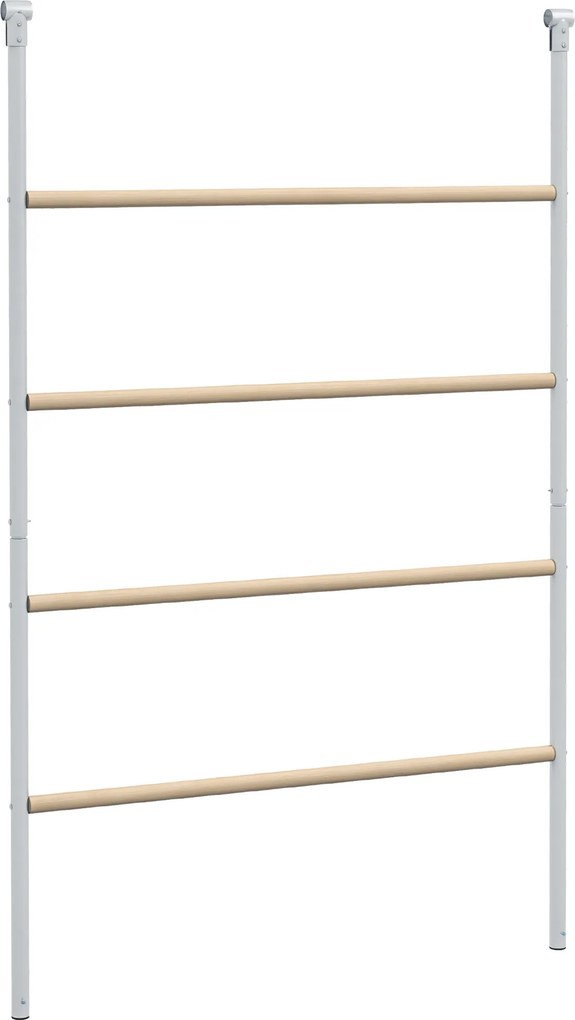 PawHut Suport pentru Găini pe 4 Niveluri, Posatoiu din Lemn și Oțel Galvanizat, Scară pentru Coteț, 4-6 Găini, 140x86x2,5 cm, Lemn Natural | Aosom Romania