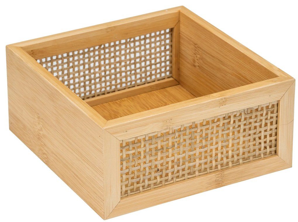 Suport cosmetice ALLEGRE BAMBOO, 15 x 7 x 15 cm, WENKO