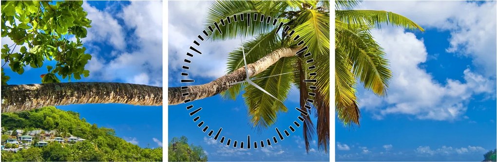 Tablou - Seychelles (cu ceas) (90x30 cm)