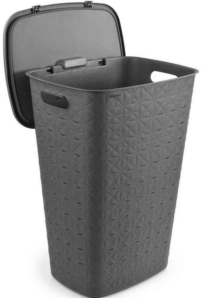 Curver Coș pentru rufe murdare Softex 56 l, griînchis
