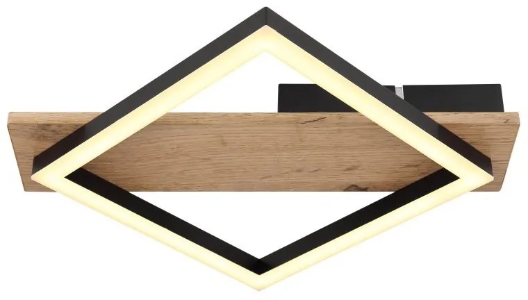 Plafoniera LED design industrial Lea negru, maro 40cm