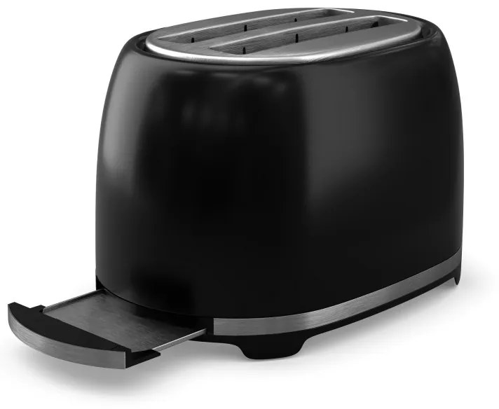 Prajitor de paine Tesla TS200BX, 850W, 7 trepte, 2 felii, Centrare, Dezghetare, Negru